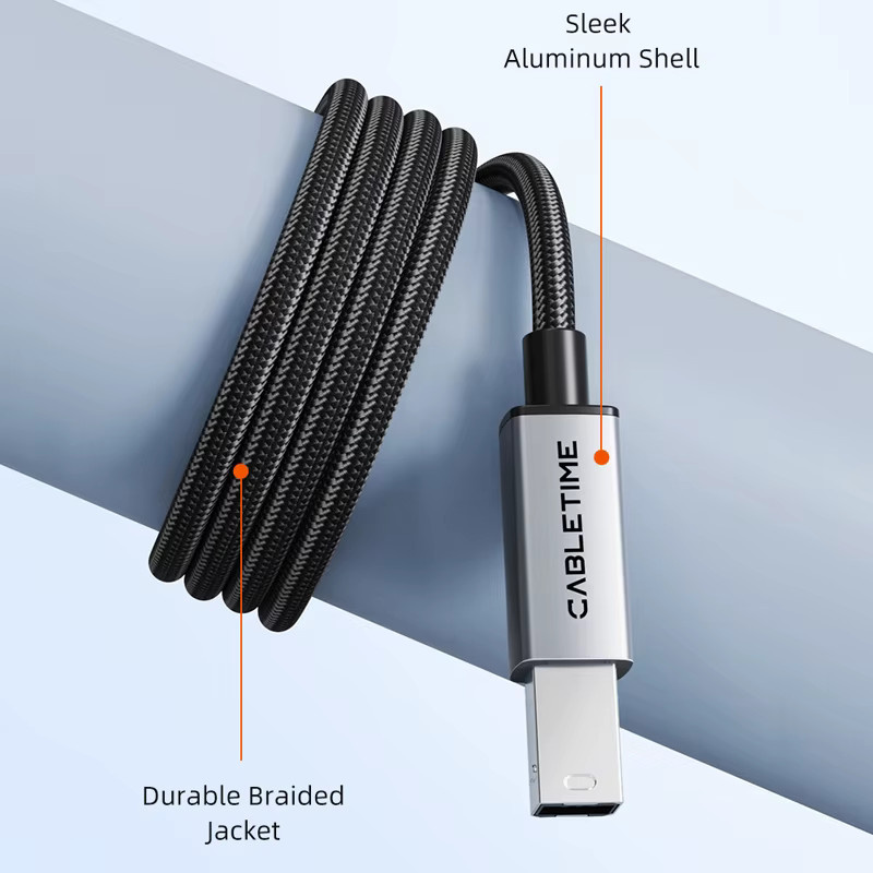 CABLETIME USB-Datenkabel Typ B auf Typ A für Drucker mit 5Gbps Hochgeschwindigkeit - Bild 3