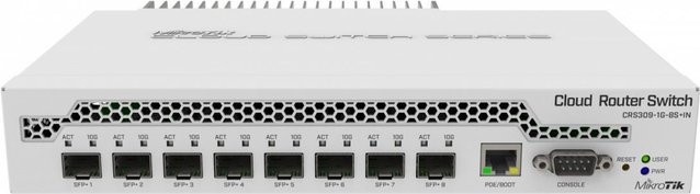 Mikrotik CRS309-1G-8S+IN Managed Gigabit Ethernet Switch mit PoE in Weiß - Bild 1