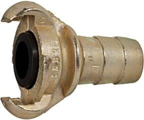 Riegler Klauenkupplung mit Schlauchanschluss LW 19 und Sicherungsbund aus Messing in Silber - Bild 1