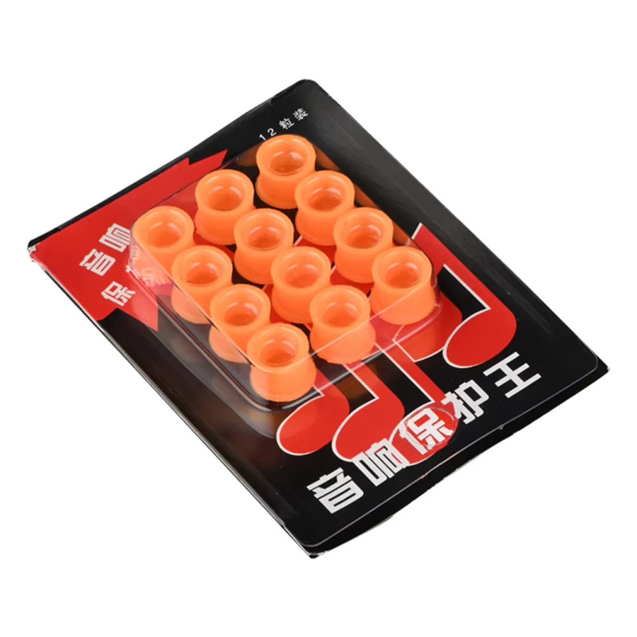 12 Stück staubdichte RCA-Schutzabdeckungen aus Kunststoff in Orange von ALLOET für DVD-Verstärker und AV-Receiver - Bild 4