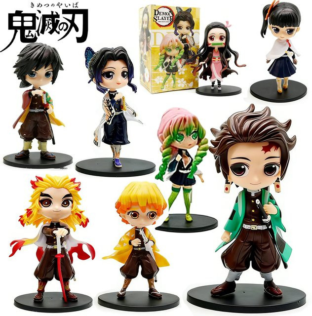 Bandai Demon Slayer Q Posket Figur, 8-teiliges Set, 13 cm - Bild 1