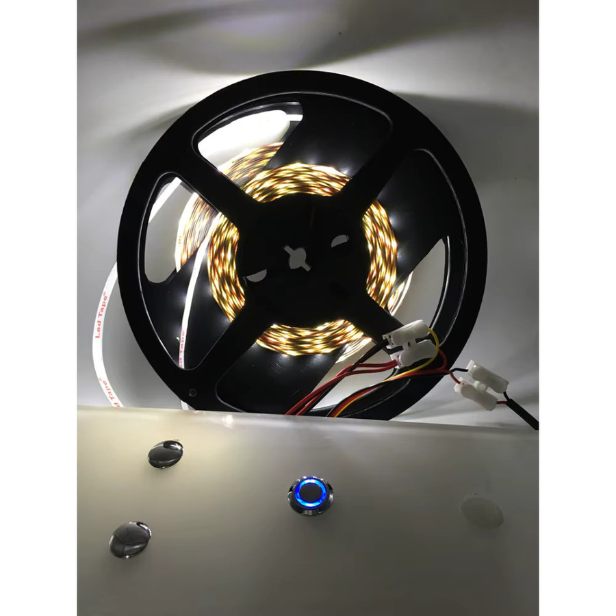 Stufenloser LED-Dimmer mit Touch-Schalter für LED-Streifen und Schrankleuchten, kompatibel mit DC 5 V, 12 V und 24 V - Bild 4
