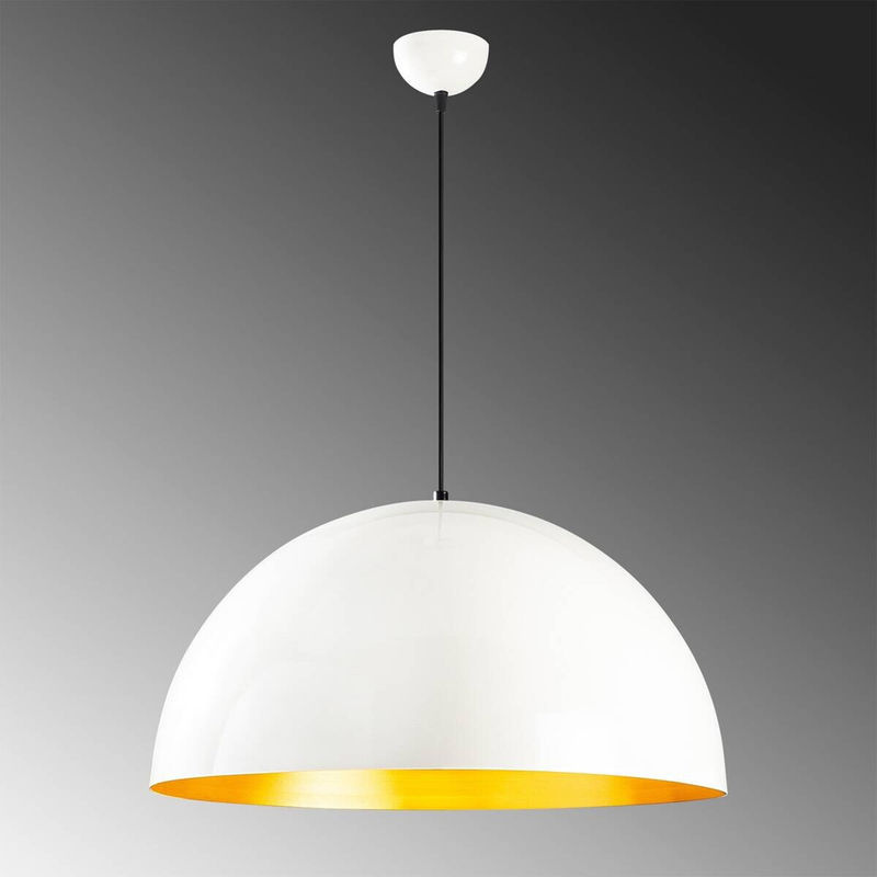 Opviq Pendelleuchte Berceste in Weiß aus Metall mit E27 Fassung, B/H/T: 60 x 126 x 60 cm - Bild 2