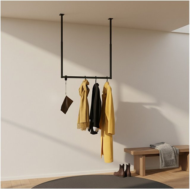 HOME DELUXE Garderobenleiste SWAY aus Metall in Schwarz Matt - Bild 1
