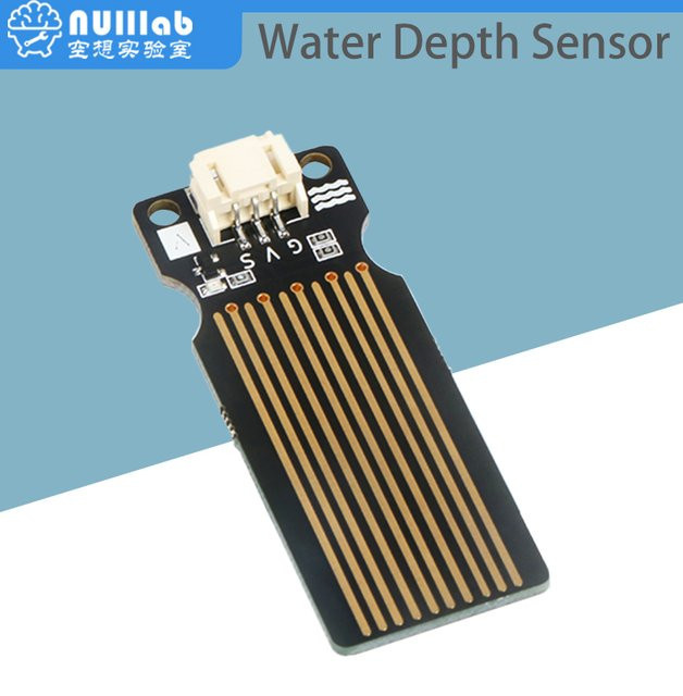 NullLab Wasserstandssensor Tröpfchen Sensor Modul zur Wassertiefenerkennung mit PH2.0-Schnittstelle in Rot und Schwarz - Bild 1