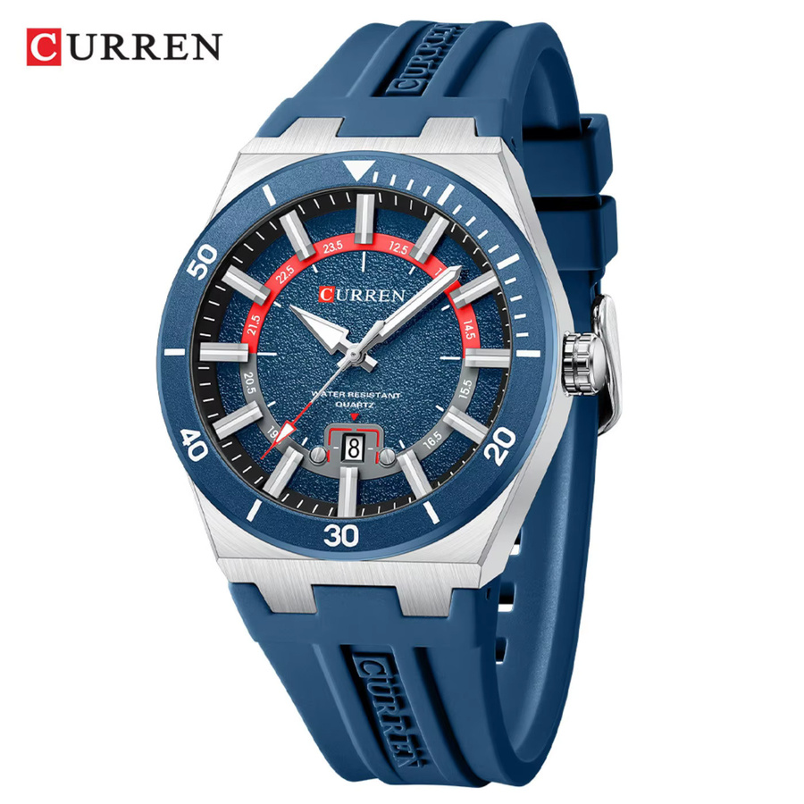 CURREN Armbanduhr, Quarz, Silikonband, 43 mm, Herren - Bild 3