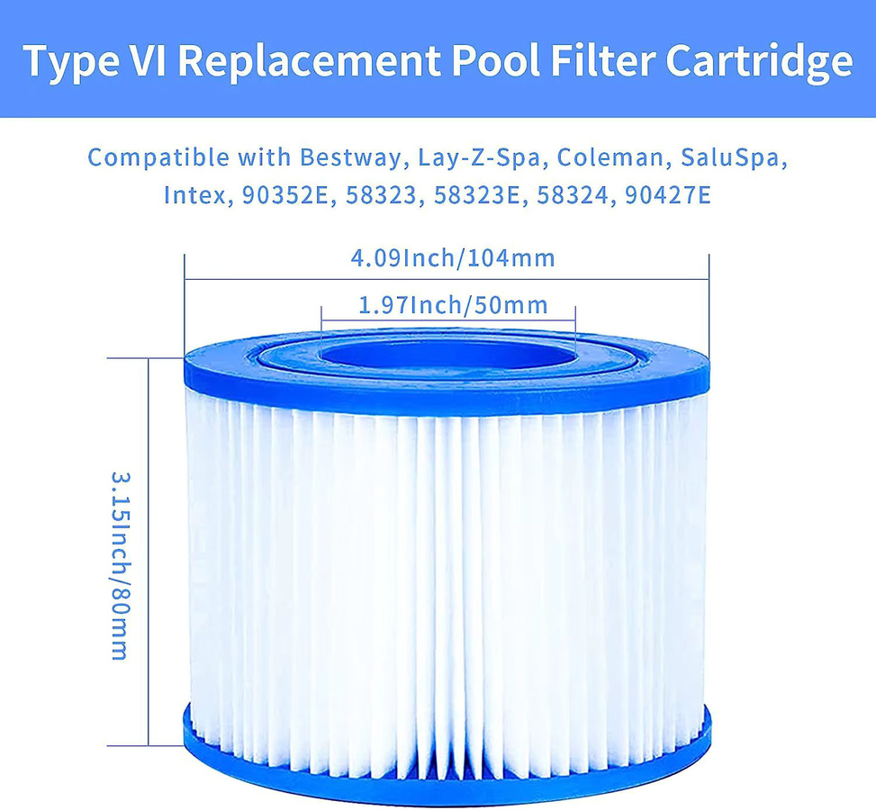 Intex Filterkartusche Typ VI für Flowclear und Lay-Z-Spa, Blau - Bild 2