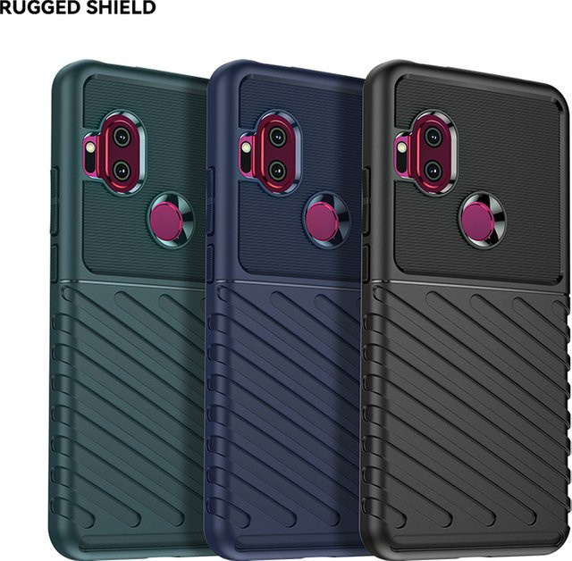 Stoßfeste Silikon-Handyhülle für Motorola Moto One Hyper in Schwarz mit weichem TPU-Schutz - Bild 1