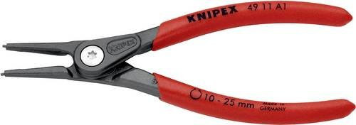 Knipex Präzisions-Sicherungsringzange für Außenringe 10-25 mm, Spitzenform gerade, grau/rot - Bild 1
