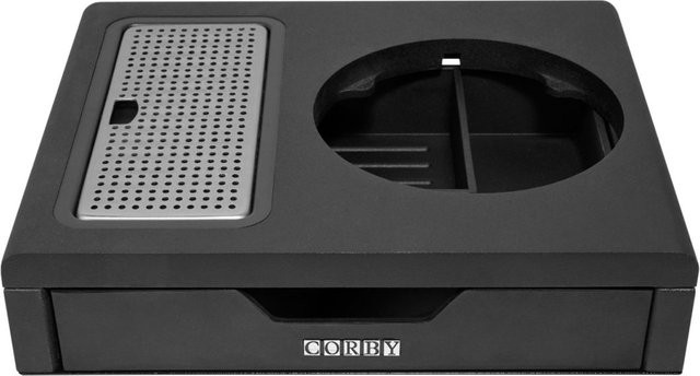Corby Kensington Kompaktes Schubladen-Willkommenstablett in Schwarz, B/H/T: 24,5 x 6,2 x 20,0 cm - Bild 1