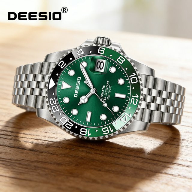 Deesio Armbanduhr Automatik, Edelstahl, Silber, Herren - Bild 1