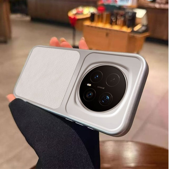 Handyhülle aus PU-Lammleder für Huawei Honor Magic 8 Pro in Silber, Weiß und Schwarz - Bild 1
