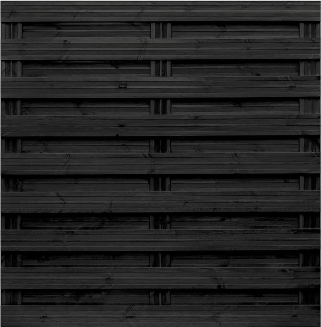 Sichtschutzzaun-Element Goch von Andrewex aus Holz in Anthrazit, lasiert, B/H: 180 x 180 cm - Bild 1