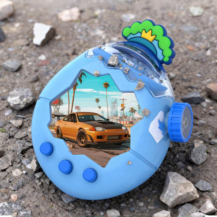 Schutzhülle für Tamagotchi Paradise Spielkonsole in Blau mit Cartoon Design aus PC - Bild 2
