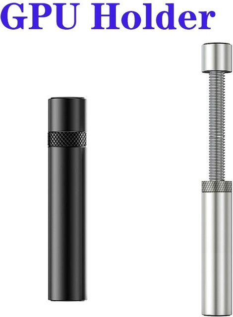 VORTNGLE Aluminium-GPU-Halterung Schwarz: Vertikaler und drehbarer teleskopischer Grafikkartenhalter mit magnetischer Halterung für dein PC-Zubehör - Bild 1