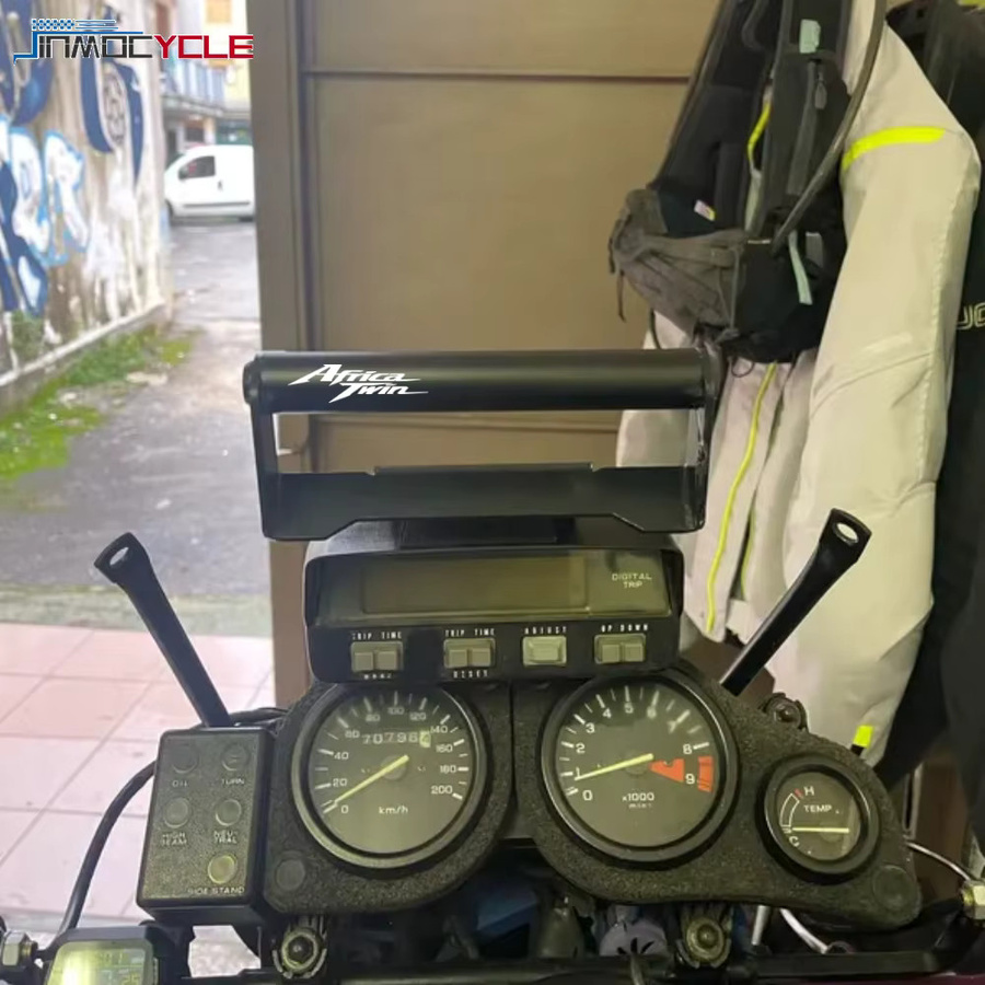 Motorrad Telefonhalterung und GPS Navigations Verlängerung für Honda XRV750 Africa Twin RD07 in Schwarz - Bild 2