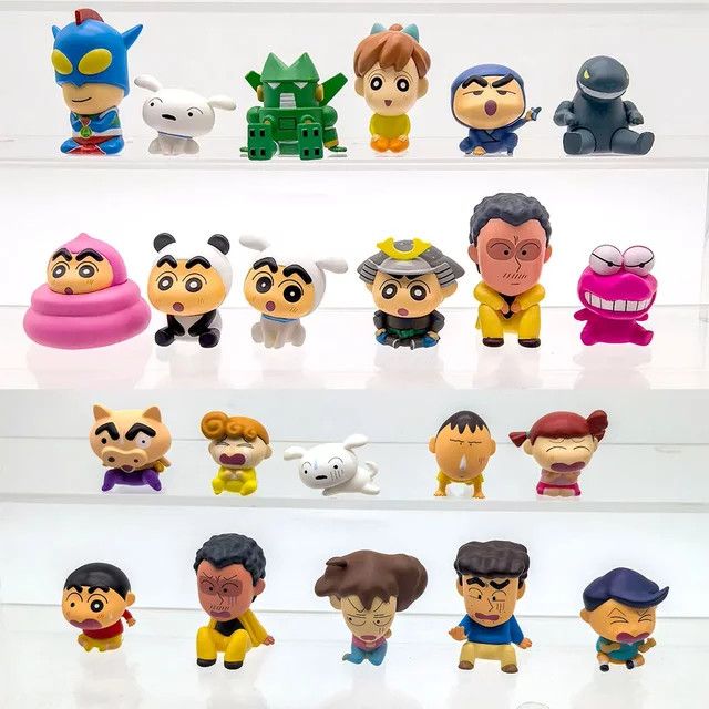 Bandai Crayon Shin-chan Anime Figur mit Perlen-Design in Multicolor als Sammelobjekt und Ornament - Bild 1