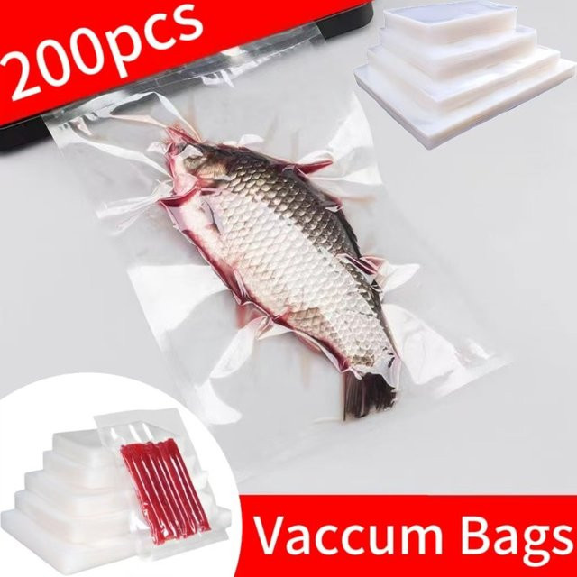 Olevo Vakuum-Aufbewahrungsbeutel-Set aus Kunststoff, transparent, 0,16 mm Dicke, ideal zum Vakuumkochen und zur Aufbewahrung von Lebensmitteln wie Obst - Bild 1