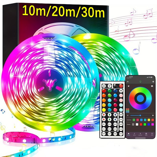 Mikenoon RGB USB-LED-Streifen in Multicolour für TV-Hintergrundbeleuchtung und Dekoration - Bild 1