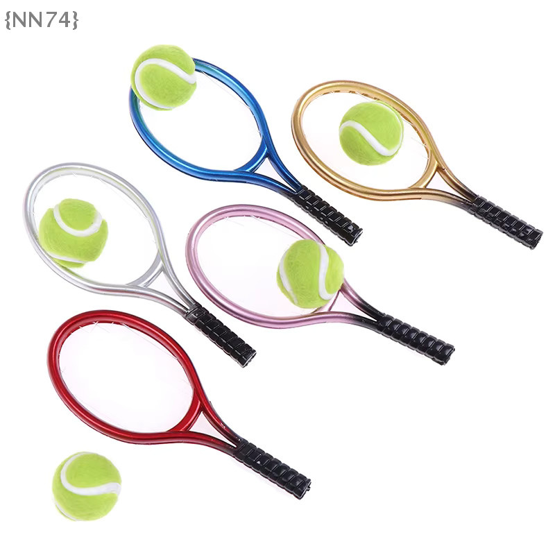 JETTING Puppenhausminiatur, Tennisschläger und Ball, Puppenzubehör - Bild 3