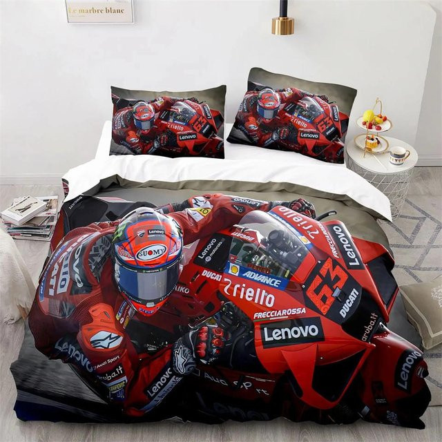 Marquez 93 Bettwäsche-Set mit 3D-Druck aus Mikrofaser, Rot, B/H: 135 x 200 cm - Bild 1