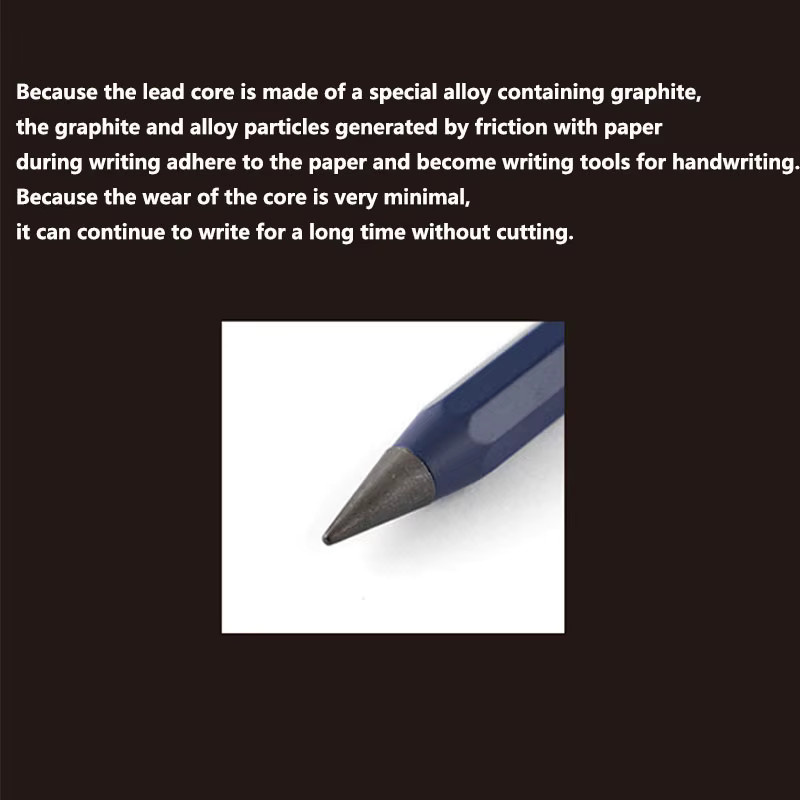 MROOFUL Ewigkeitsstift aus Metall mit HB-Graphitkern in Blau - Bild 2