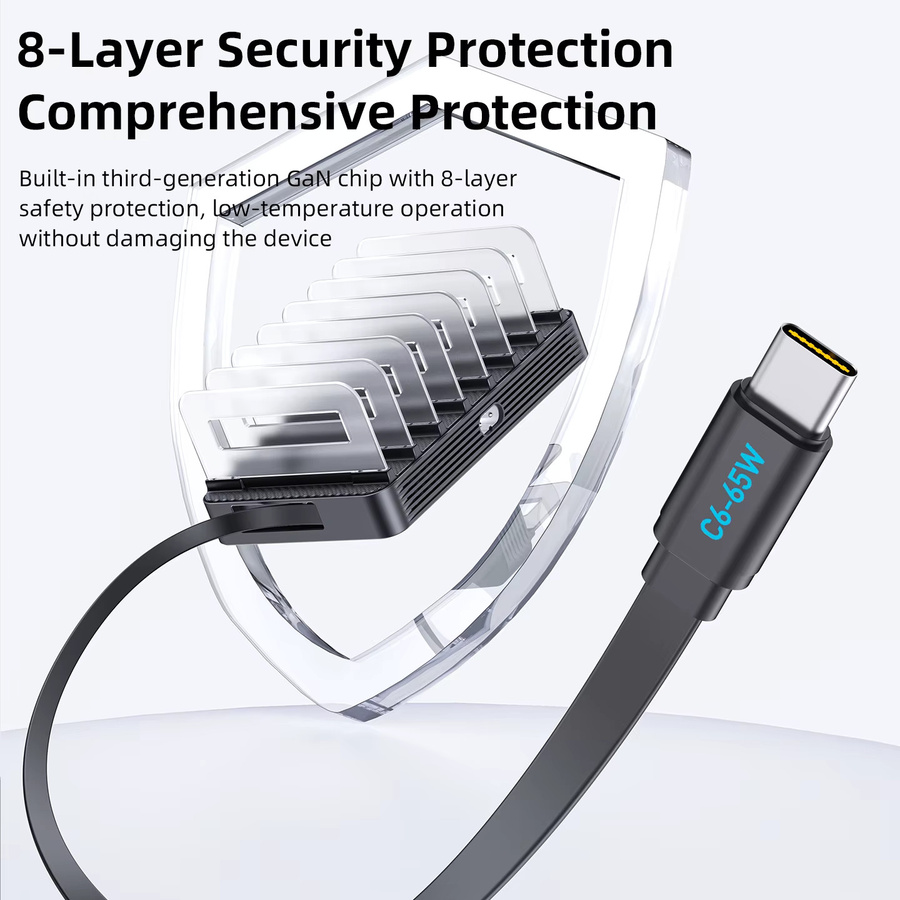 288W GaN 8-in-1 USB-C Multi-Port Desktop-Schnellladegerät mit PD3.0 in Schwarz für MacBook, iPad, iPhone und Samsung Android Geräte - Bild 4