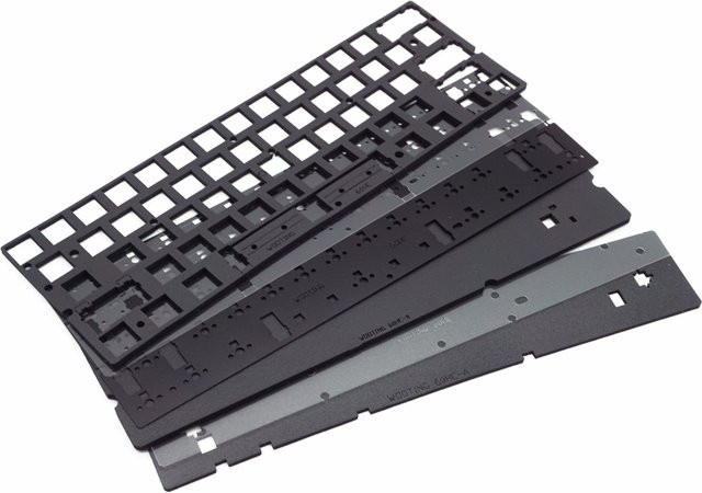 Keebox Sound Package für Wooting60HE Tastatur mit Schaumstoff-Typplatte, Schaumstoffboden und Schaumstoffschalterblatt in Schwarz - Bild 1
