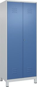 C+P Spind Classic PLUS Schwarz-Weiß mit 2 Abteilen und Zylinderschloss, H x B x T: 185 x 80 x 50 cm - Bild 1