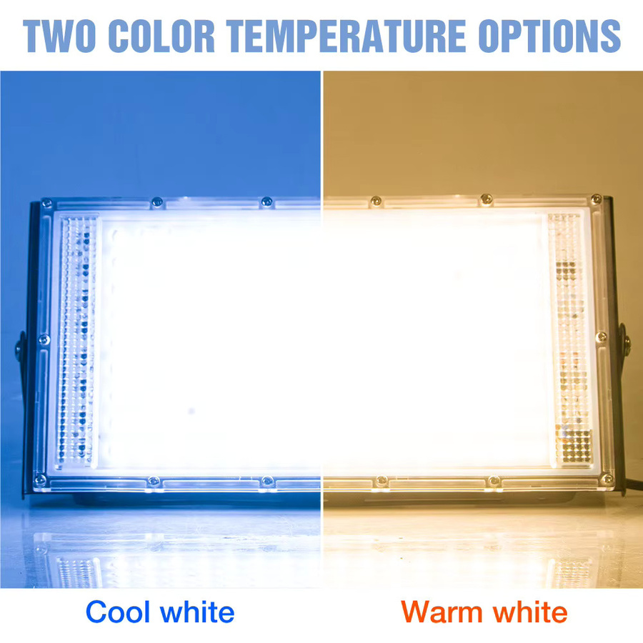 CanLing 200W LED-Flutlicht Reflektorstrahler IP65 wasserdicht in Schwarz für Garten und Außenbereich mit CCT-Funktion - Bild 5