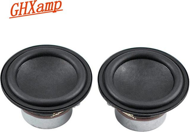 GHXAMP Neodym Breitband-Lautsprecher 2 Zoll 57mm, 8 Ohm, 15W, Schwarz, 2 Stück für DIY-Projekte wie die Harman Kardon Soundbar Mini - Bild 1
