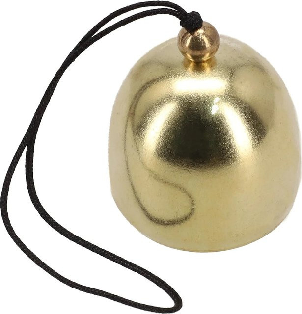 Dekoratives Kupferglöckchen in Gold als Vintage Windspiel Anhänger aus Metall - Bild 1