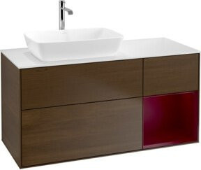 V&B Waschtischunterschrank Finion mit Wandbeleuchtung, Farbe: Weiß, B/T/H: 120 x 50,1 x 50,1 cm - Bild 1