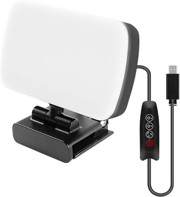 GoolRC LED Videoleuchte in Weiß mit einstellbarer Beleuchtung für Videokonferenzen und Live-Streaming - Bild 1