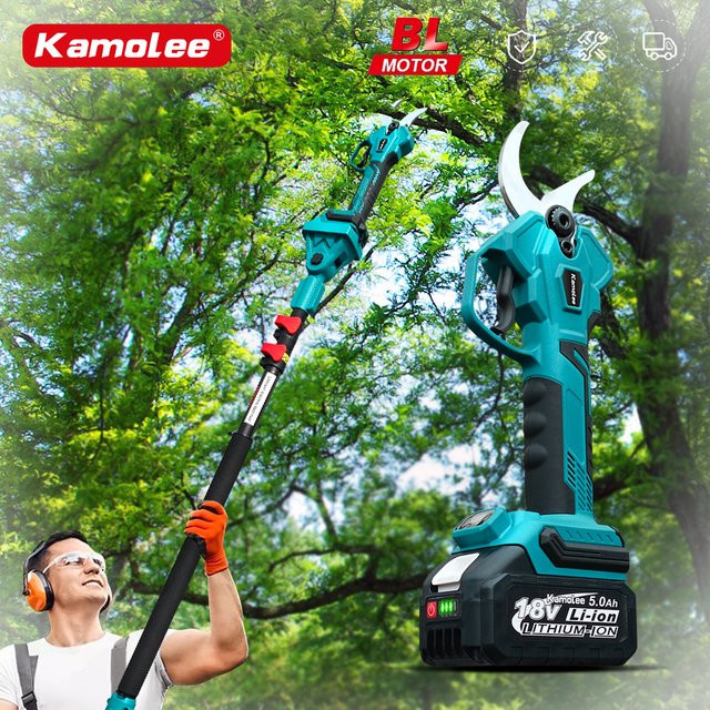 Kamolee Akku-Elektrische Gartenschere in Türkis mit 50 mm Klinge für Obstbäume und Bonsai - Bild 1