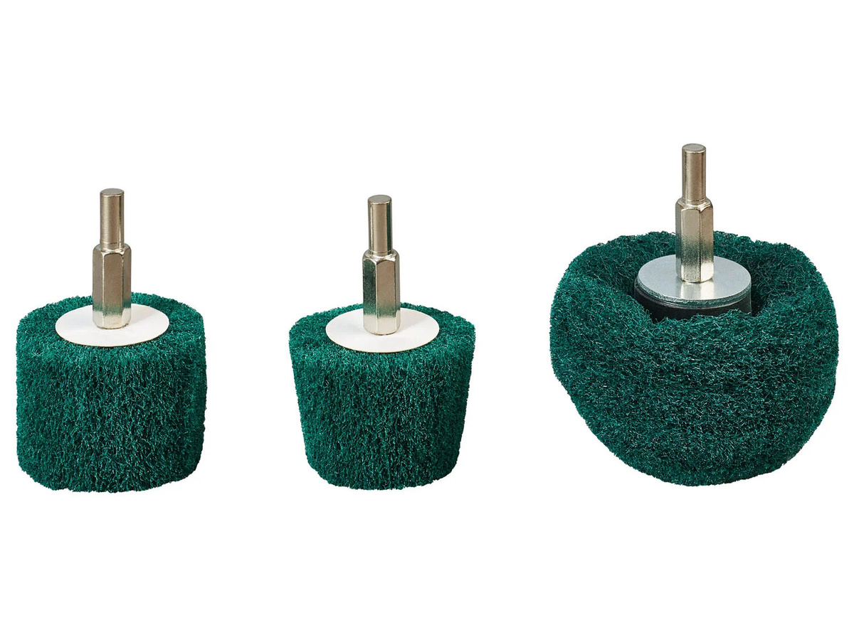 Parkside Polier-Set Vlies-Schleifer PVSG 3 A1 in Grün für Metall, 3er-Set - Bild 2