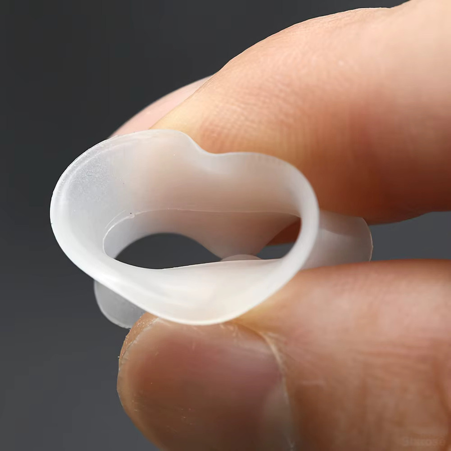 Ohr Expander Silikon, Doppel Flare Design, Weiß, Unisex, 3-24mm - Bild 4