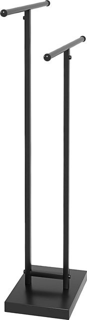 HOMCOM Handtuchständer aus Metall mit 2 Ebenen als Bodenständer, Schwarz, B/T/H: 50 x 18,5 x 85 cm - Bild 1