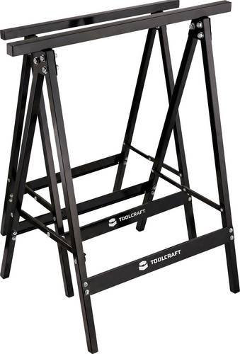 TOOLCRAFT Arbeitsbock aus Stahl klappbar, Schwarz, 2er-Set, Tragkraft 150 kg, B/T/H: 63,5 x 43 x 72,8 cm - Bild 1