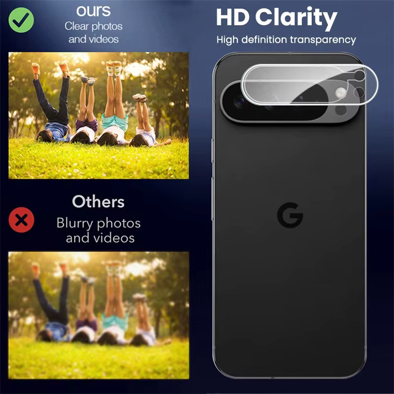 2er-Set HD gehärteter Glas Objektivdeckel für Google Pixel 10 9 Pro XL, transparenter Kamera-Schutzfilm mit voller Abdeckung und Anti-Scratch-Funktion - Bild 6
