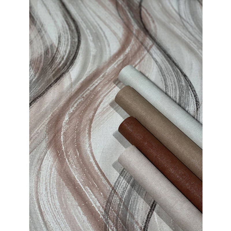 Marburg Vliestapete Shades mit Wellen-Design in Rosa und Greige/Beige - Bild 2