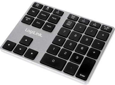 LogiLink ID0187 Bluetooth Numerischer Tastatur aus Aluminium in Schwarz oder Silber - Bild 1