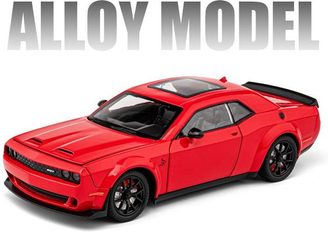 Linyi toy car Dodge Challenger Srt, Sportwagen Modell, 1:32, Metall, mit Licht und Ton, ab 18 Jahre - Bild 1