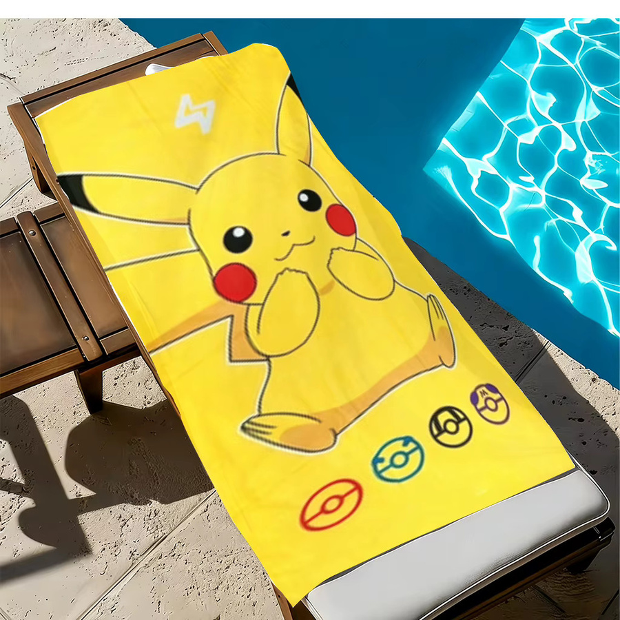 Potdemiel Pikachu Strandtuch Gelb B: 60 cm, H: 40 cm - Bild 2