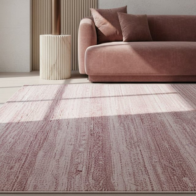 Kadima Design Kurzflorteppich INN, einfarbig, Rosa, B: 160 cm, T: 230 cm - Bild 1