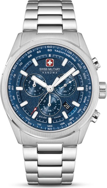 Swiss Military Hanowa Chronograph, Edelstahl, Quarz, 43 mm, Herren - Bild 1