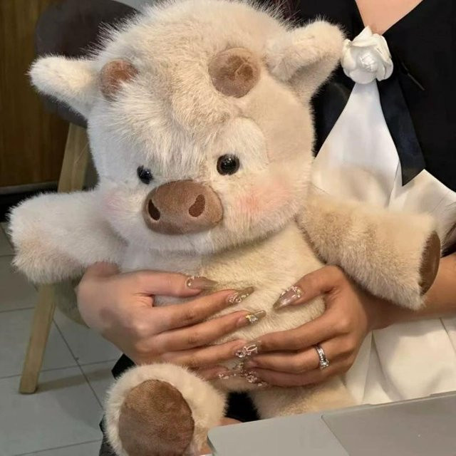 Hochlandrind Plüschtierpuppe, Kälbchen, khaki, ab 14 Jahren - Bild 1