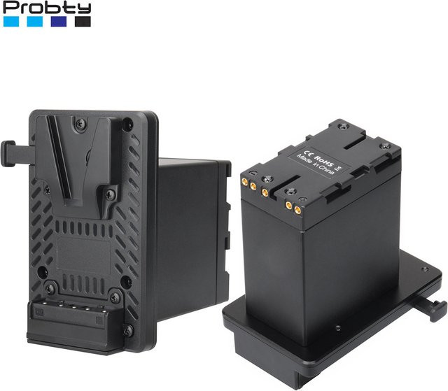 Probty V-Mount Batteriehalterung für BP-U Dummy-Akku in Schwarz für Sony BP-U60 BP-U30 BP-U90 PXW-Z280 X280 FS5 FX6 X160 X180 - Bild 1