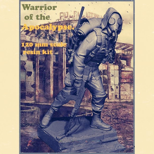 GK Doomsday Warrior Resin-Soldatenmodell, 1/16, mit Sockel, DIY-Bausatz - Bild 1