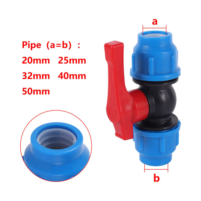PVC PE Kunststoff Schnell-Kugelhahn zur Gartenbewässerung für Wasserrohre und Rasensprenger in den Größen 20mm, 25mm, 32mm, 40mm und 50mm - Bild 4